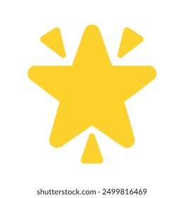 Shining star emoji vector illustration