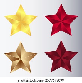shining star with glitter and golden