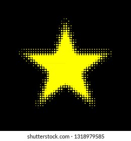 shining star, halftone vector