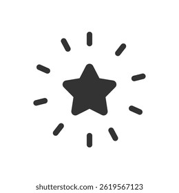 Shining star icon isolated on white background. Success symbol modern, simple, vector, icon for website design, mobile app, ui. Vector Illustration