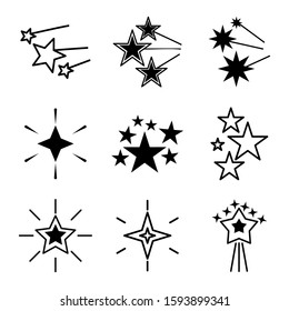 shining star icon isolated sign symbol vector illustration - Collection of high quality black style vector icons
