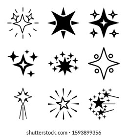 shining star icon isolated sign symbol vector illustration - Collection of high quality black style vector icons
