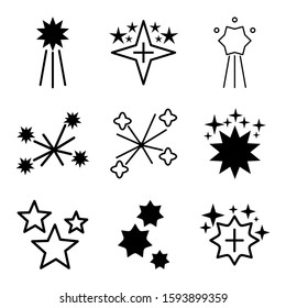 shining star icon isolated sign symbol vector illustration - Collection of high quality black style vector icons
