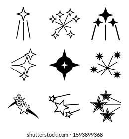 shining star icon isolated sign symbol vector illustration - Collection of high quality black style vector icons
