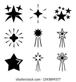 shining star icon isolated sign symbol vector illustration - Collection of high quality black style vector icons
