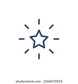 Shining star icon Outline icon sign