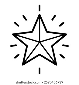 Shining Star Icon Representing Ambition, Success, Achievement, and Personal Growth