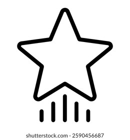 Shining Star Icon Representing Excellence, Determination, Goal Achievement, and Leadership