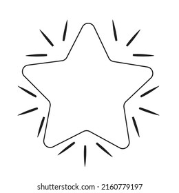 Shining star icon sign linear style for mobile concept and web design. imoticon tool theme, vector icon. Symbol, logo illustration. Vector graphics