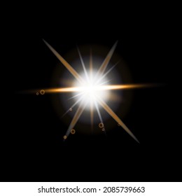 shining star, light on dark background