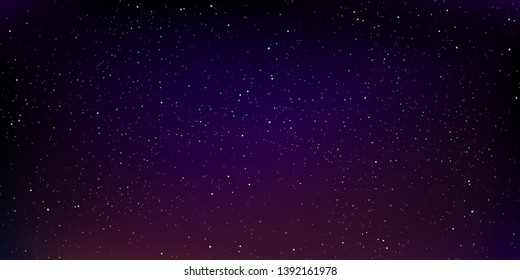 Shining star on galaxy. Abstract space background. Star and star dust in deep universe. Vector illustration.