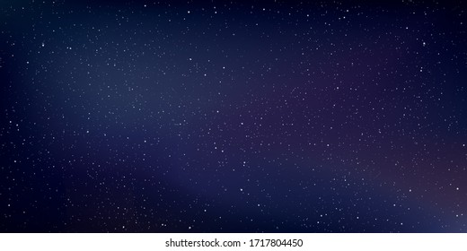 Shining star on galaxy. Abstract space background. Star and star dust in deep universe. Vector illustration.