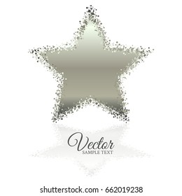 Shining star on a white background.