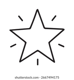 Esquema de estrella brillante con líneas radiantes