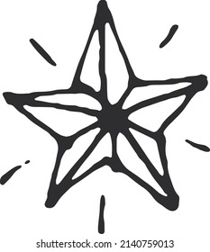 Esbozo brillante. Doodle decorativo dibujado a mano