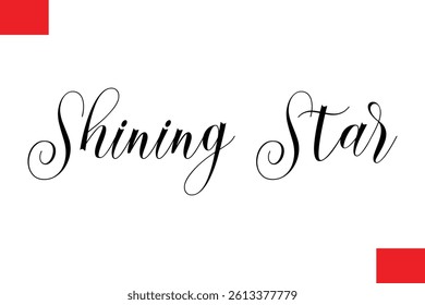 Shining Star Stylish Cursive Typography Christmas Text