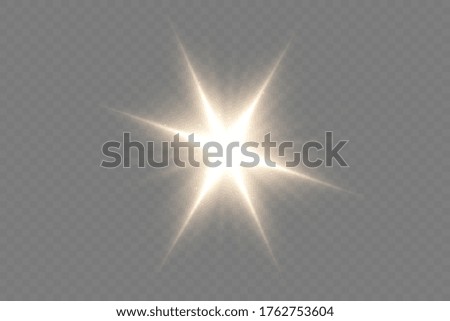 Shining star, the sun particles and sparks with a highlight effect, color bokeh lights glitter and sequins. On a dark background transparent. Vector, EPS10