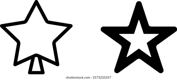 Shining Star Vector Icon Set