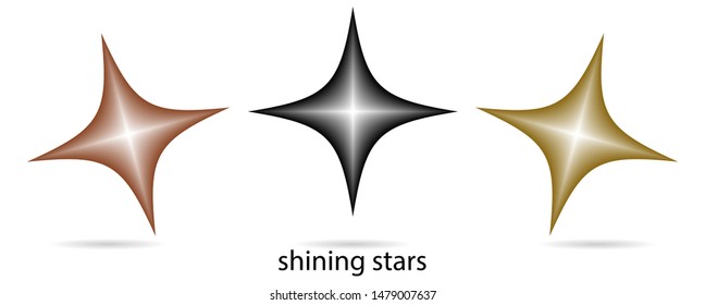 Shining star.Elements design isolated on white background.Flat icons art style for banner, poster, promotion, web site, online shopping, advertising,decoration.Vector illustration.Eps10