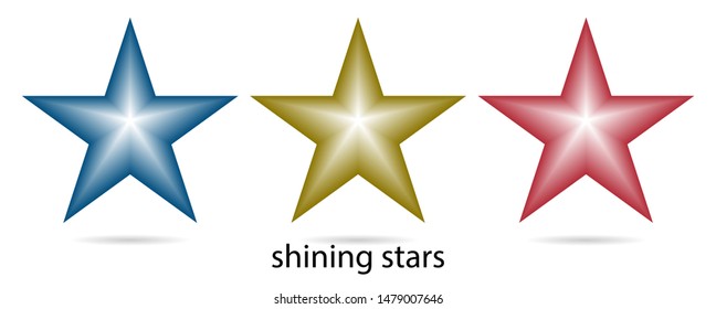 Shining star.Elements design isolated on white background.Flat icons art style for banner, poster, promotion, web site, online shopping, advertising,decoration.Vector illustration.Eps10