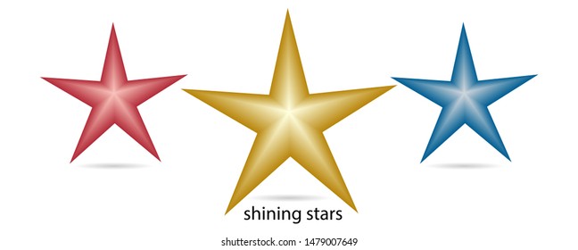 Shining star.Elements design isolated on white background.Flat icons art style for banner, poster, promotion, web site, online shopping, advertising,decoration.Vector illustration.Eps10