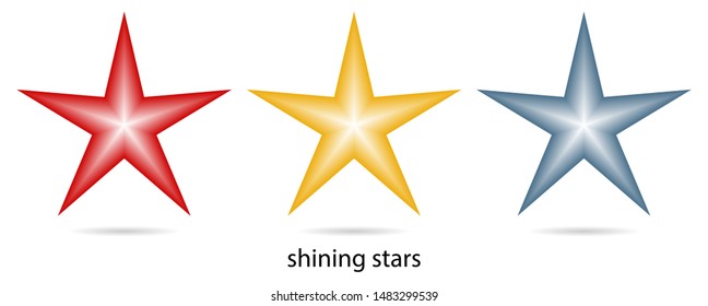 Shining star.Elements design isolated on white background.Flat icons art style for banner, poster, promotion, web site, online shopping, advertising,decoration.Vector illustration.Eps10