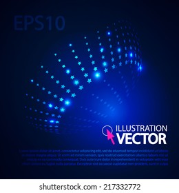 Shining stars abstract background for your business presentation. Vector illustration