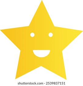 Emoji de estrellas brillantes. Icono de estrella brillante, símbolo de la plataforma de redes sociales brillante. Vector de elemento abstracto brillante de dibujos animados amarillo. aislado sobre fondo blanco y negro. Ilustración vectorial. EPS 10 