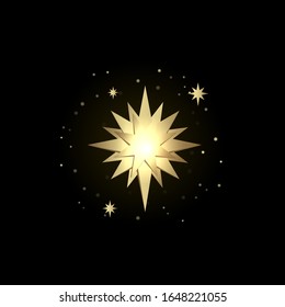 Shining stars in gold, logo, element, icon, sign, symbol .eps10