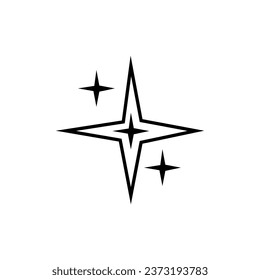 Shining stars on white background 