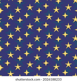 Shining stars simple background seamless pattern
