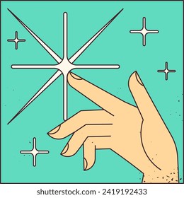Estrellas brillantes y una mano conmovedora
