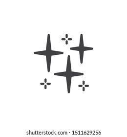Shining stars vector icon. filled flat sign for mobile concept and web design. Stars flare glyph icon. Symbol, logo illustration. Vector graphics