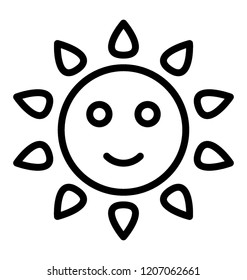 Shining Sun Cartoon Depicting Sunshine Stock Vector (Royalty Free ...