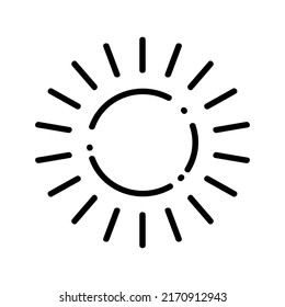 Diseño de iconos planos de sol brillante