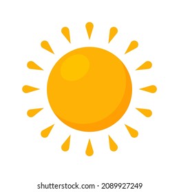 shining Sun Logo Icon vector illustration Flat design style Clipart