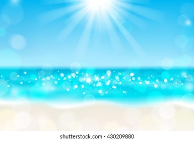 Shining sun on the beach