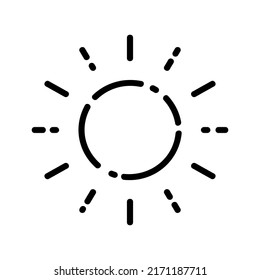 Shining Sun Simple Flat Icon Design