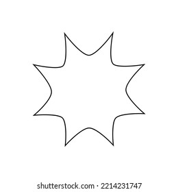 shining sun, spherical sun icon,cartoon text frame,Various circular speech bubbles, conversation