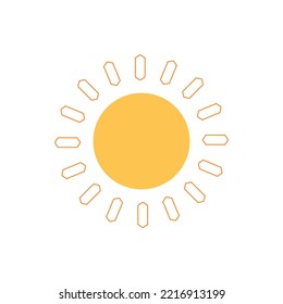 glänzende Sonne, kugeliges Sonnensymbol, Cartoon-Textrahmen, Verschiedene Kreisblasen, Konversation