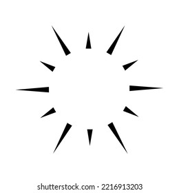 sol brillante, icono de sol esférico, marco de texto de dibujos animados, varias burbujas circulares de voz, conversación