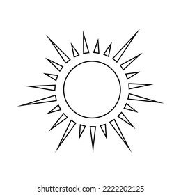 sol brillante, icono de sol esférico, marco de texto de dibujos animados, varias burbujas circulares de voz, conversación