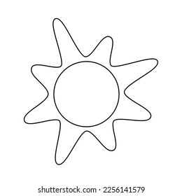 shining sun, spherical sun icon,cartoon text frame,Various circular speech bubbles, conversation