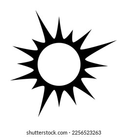 shining sun, spherical sun icon,cartoon text frame,Various circular speech bubbles, conversation