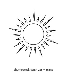 shining sun, spherical sun icon,cartoon text frame,Various circular speech bubbles, conversation