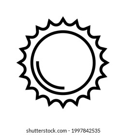vector de icono de la línea de verano del sol brillante. signo de verano del sol brillante. símbolo de contorno aislado ilustración negra