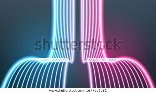 Shining Swirl Neon Lights Abstract Background Stock Vector Royalty Free 1677556891 Shutterstock