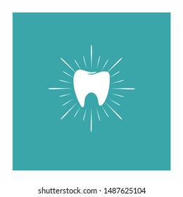 Shining Teeth Dental Vector Logo Icon