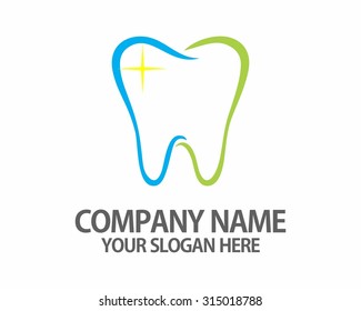 shining tooth dental vector icon logo image
