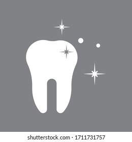 Leuchtendes Zahn-Icon-Design. Vektorillustration